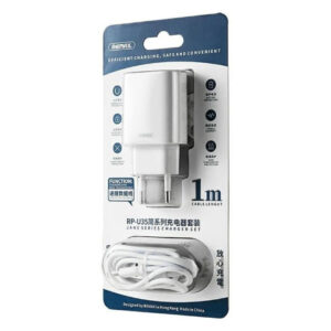 Remax RP-U35 EU Wall Charger with 2 Ports (Lightning & Micro) – 2.1A, AC100-240V Price in Jordan Remax RP-U35 EU Wall Charger with 2 Ports (Lightning & Micro) – 2.1A, AC100-240V - Buy Online in Jordan | OfficeJo