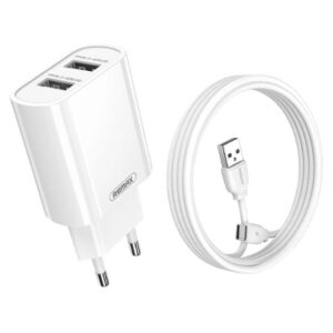 Remax RP-U35 EU Wall Charger – 2 Ports, Lightning & Type-C, 240V - Buy Online in Jordan | OfficeJo