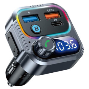 HAING T58 Wireless Car FM Transmitter – Bluetooth, PD 30W, QC3.0 18W, 206 Channels - Buy Online in Jordan | OfficeJo